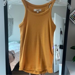 NWT Madewell supima reg rib '90s tank in ochre fresco